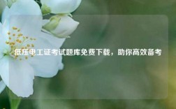 低壓電工證考試題庫免費下載，助你高效備考
