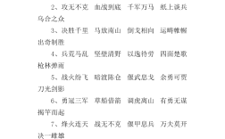 戰(zhàn)爭(zhēng)的成語(yǔ)