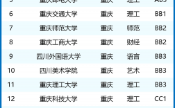 重慶大學(xué)專業(yè)排名