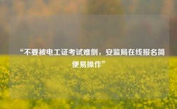 “不要被電工證考試難倒，安監(jiān)局在線報名簡便易操作”