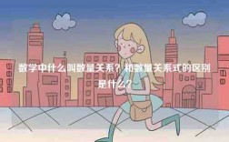 數(shù)學(xué)中什么叫數(shù)量關(guān)系？和數(shù)量關(guān)系式的區(qū)別是什么？
