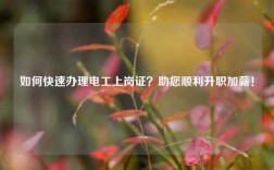 如何快速辦理電工上崗證？助您順利升職加薪！