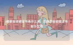 4級職業(yè)資格證書有什么用，五級職業(yè)資格證書有什么用