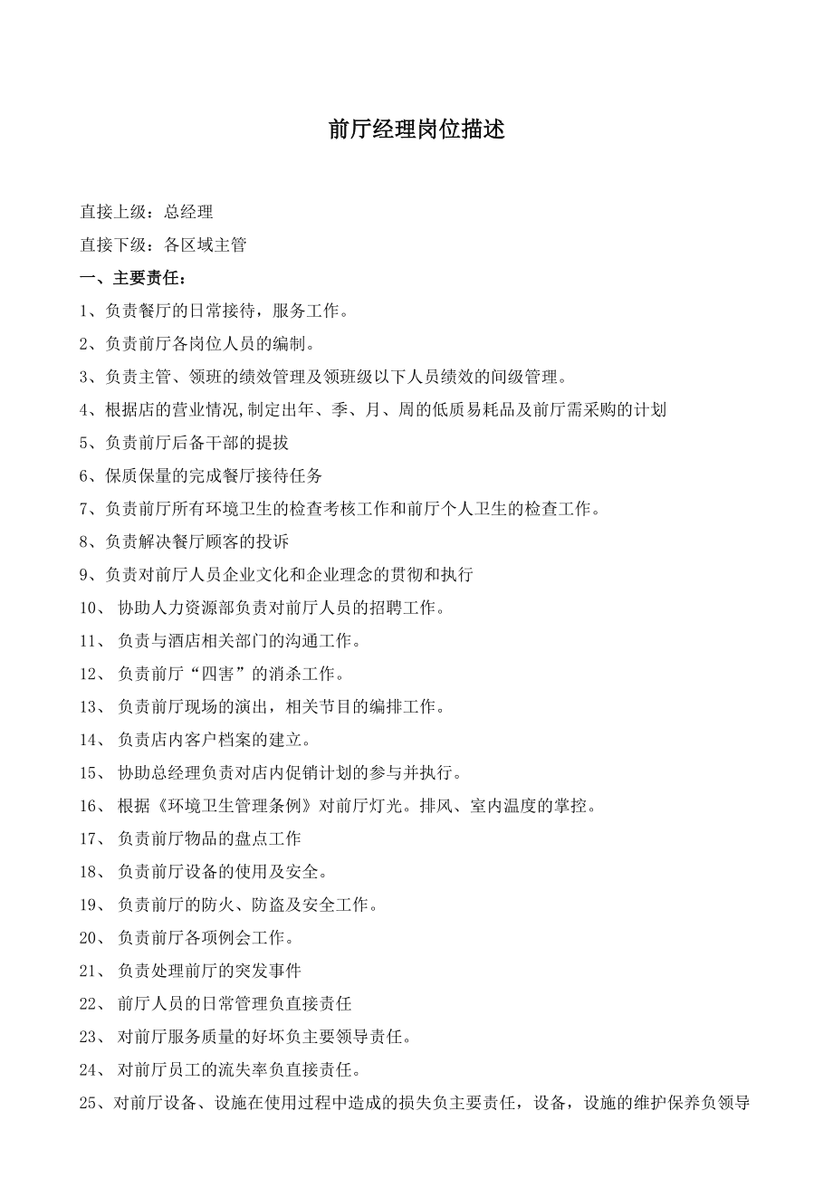 前廳經(jīng)理崗位職責(zé)-圖1