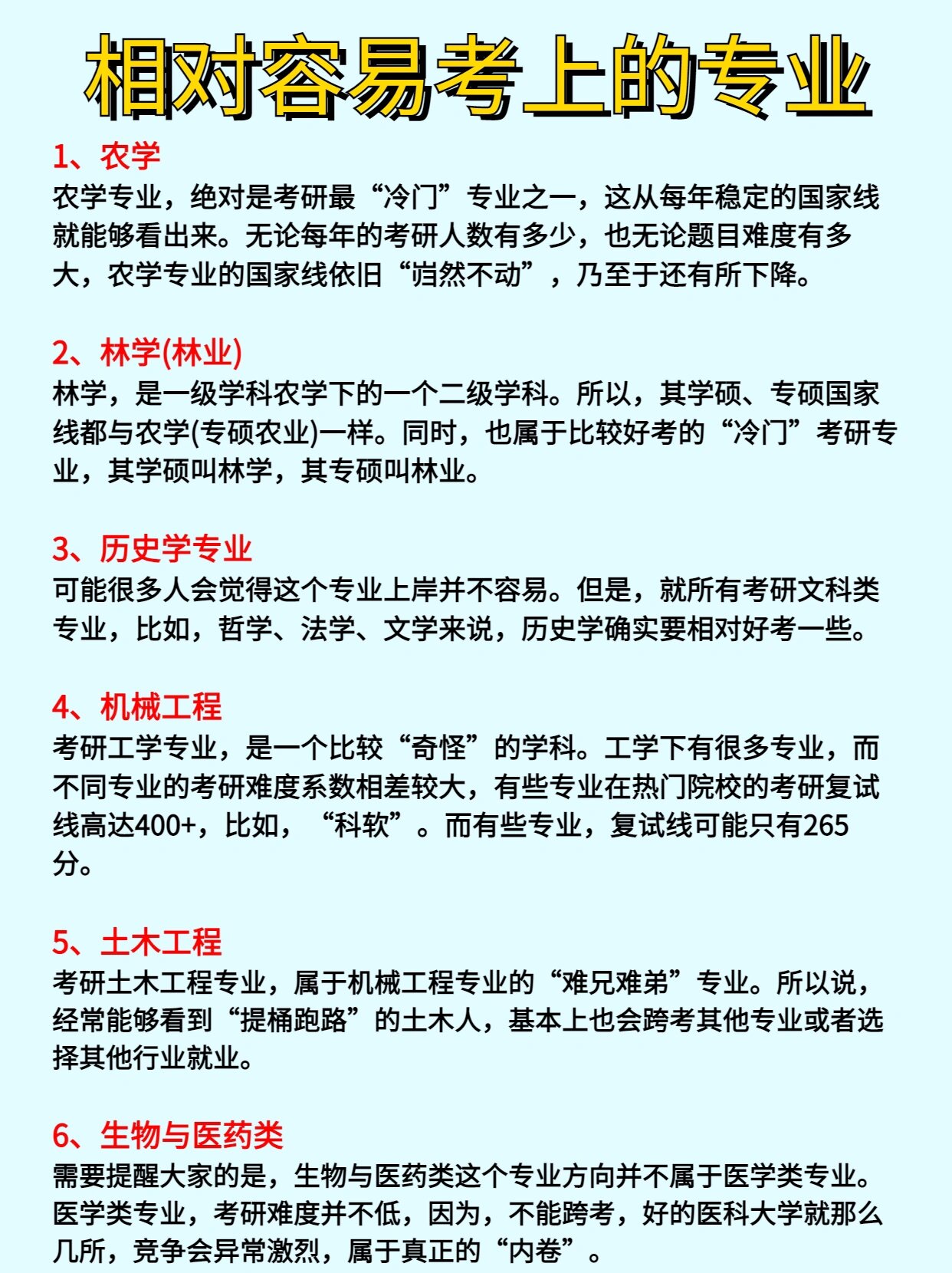考研最容易上岸的專業(yè)-圖1