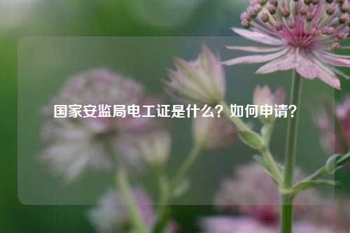 國家安監局電工證是什么？如何申請？-圖1