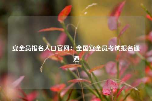 安全員報(bào)名入口官網(wǎng)：全國(guó)安全員考試報(bào)名通道-圖1
