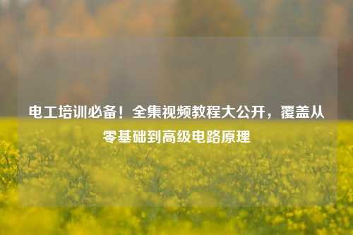 電工培訓(xùn)必備！全集視頻教程大公開(kāi)，覆蓋從零基礎(chǔ)到高級(jí)電路原理-圖1