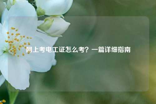 網(wǎng)上考電工證怎么考？一篇詳細(xì)指南-圖1